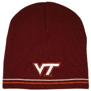 Virginia Tech Hokies Maroon Open Shot Knit Beanie  Sports 