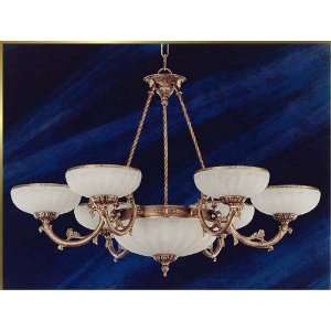 Neoclassical Chandelier, GA 600 AB, 9 lights, Antique Brass, 32 wide 