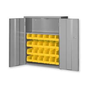  Wall & Bench Bin Cabinet Gray With Yellow Bins Everything 