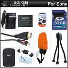 32GB Accessories Kit For Sony Cyber shot DSC TX200V Waterproof Digital 