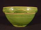 rare small 7 inch green arches watt bowl 1 yellow ware mint expedited 