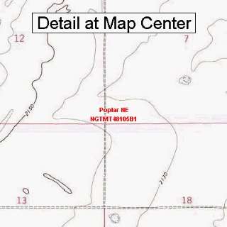   Map   Poplar NE, Montana (Folded/Waterproof)