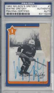 Wayne Gretzky Autographed 1982 Neilsons Card #1 PSA/DNA Slabbed 