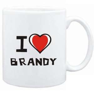  Mug White I love Brandy  Drinks