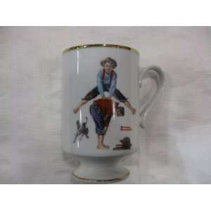  Norman Rockwell Porcelain Tea Mug Leapfrog 1981 Toys 