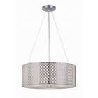 Lite Source Ceiling Lamp with Net Metal Shade   Steel   71H x 20W x 
