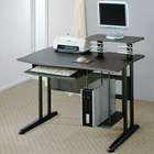 Coaster Black metal computer student desk with marble finish top
