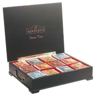 Bentleys Finest Elegant Wooden Tea Chest with 6 Gourmet Flavor Tea 