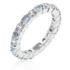   Clear Stones, Shiny Rhodium Plating, .925 Sterling Silver (Sizes 5 9