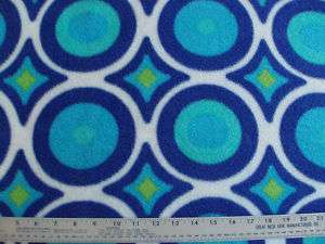 Fleece Fabric~ Circles in Blue & Turquoise BTY  