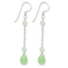 goldia Sterling Silver Green Agate/Jade Earrings