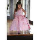 Angels Garment Pink Dress Size 4T Toddler Taffeta Tie Bow Flower Girl