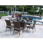   Chairs & Rectangular Table) in Viro Fiber Antique Brown Finish with