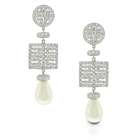 set in sterling silver these freshwater white pearl earrings secure 