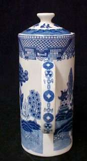 Blue Willow Porcelain China Water Jug Pitcher w/Lid New  