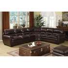 Wildon Home Contemporary 4 Piece Leather Sectional Sofa