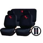   Auto Interior Gift Set   RED Mustan Pony   A Set of 2 Black Seat