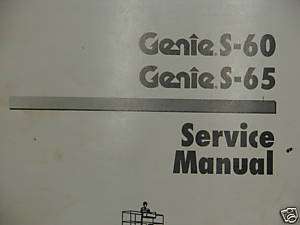 Genie S 60, S 65 Telescopic Manlift Service Manual  