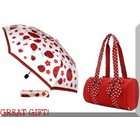 Moda 1 Ladybug Umbrella and Duffle Bag Set Red White
