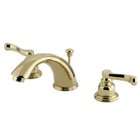 Kingston Brass KB962FL+ Royale Widespread Lavatory Faucet, Polished 