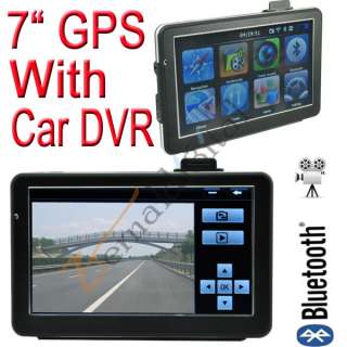 Car GPS Navigation + Vehicle DVR Video/Camera Recorder with 