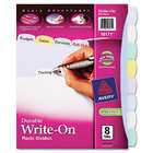   Translucent Multicolor Write On Dividers, 8 Tab, Letter, 1 Sets/Pack