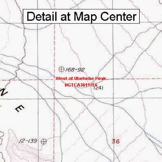  USGS Topographic Quadrangle Map   West of Ubehebe Peak, California 