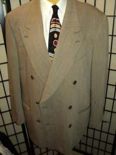 D23 44L Wool CK DB BLAZER Sport Coat Jacket brown beige  