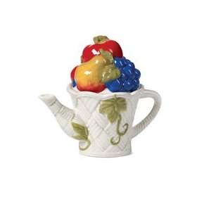  Pfaltzgraff Mini Sculpted Embossed Orchard Teapot