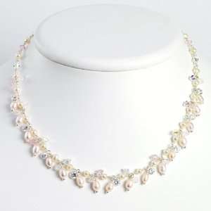 Sterling Silver White & Rose Pearl/CZ/Opalite & Aurora 