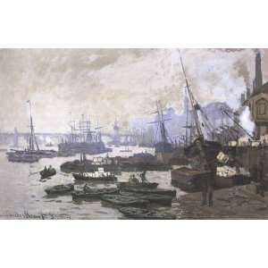 Claude Monet Boats In The Port Of London  Art Reproduction Oil Paint