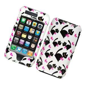 Cat Bow Tie/ White Glossy Hard Protector Case Cover For Apple iPhone 