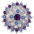   Brooch Pins Amethyst Purple Flower Swarovski Crystal Pin Brooch and
