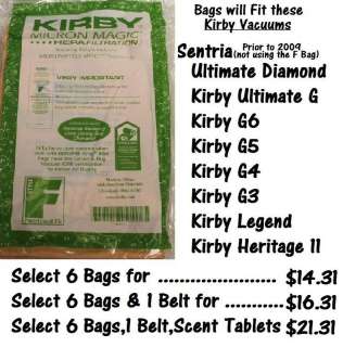 Genuine Kirby F Hepa Micron Magic Vacuum Cleaner Bags Sentria  