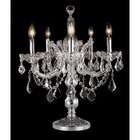 Elegant Lighting Maria Theresa 5 Light Table Lamp   Finish / Crystal 