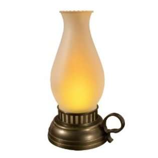   Tall Flameless Hurricane Lantern Candle with Timer, Rubbed Oil Bronze