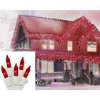 VCO Set of 100 Red Mini Icicle Christmas Lights   White Wire