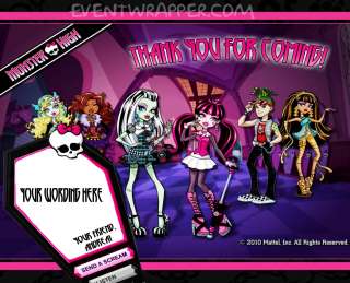 MONSTER HIGH BIRTHDAY PARTY INVITATIONS VIP PASSES AND FAVORS SEVERAL 