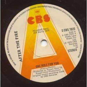  ONE RULE FOR YOU 7 INCH (7 VINYL 45) UK CBS 1979 AFTER 