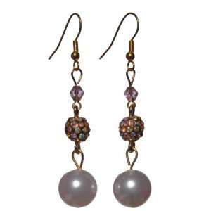  Pearl Drop Earring with Swarovski Element Jewelry