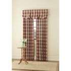 Country Living Oatmeal and American Red Casual Plaid Window Panels