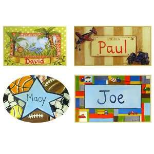    Stupell Boys Personalized Wall Plaque JUNGLE
