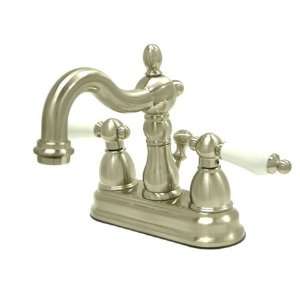 Heritage Centerset Bathroom Faucet with Porcelain Lever Handles Finish 