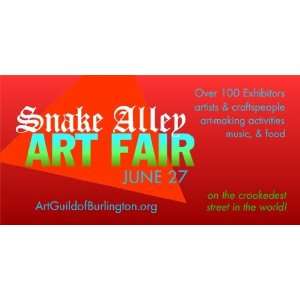  3x6 Vinyl Banner   Snake Alley Art Fair 