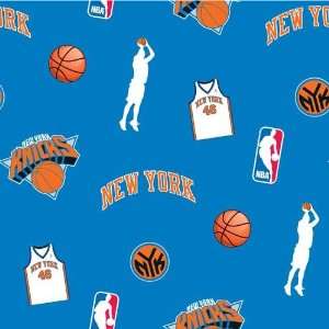  60 Wide NBA Fleece New York Knicks Tossed Fabric By The 