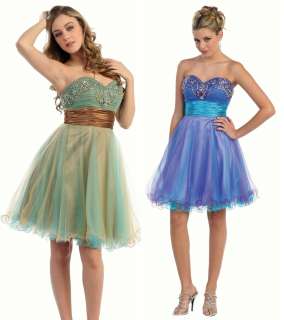 Short Strapless Cocktail Homecoming Prom Party Dress  