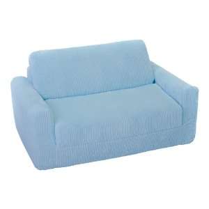 Fun Furnishings Chenille Sofa Sleeper Blue 