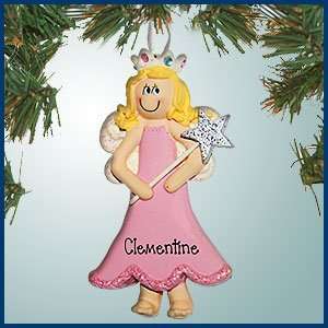 Personalized Christmas Ornaments   Princess with Blonde Hair   Pink 