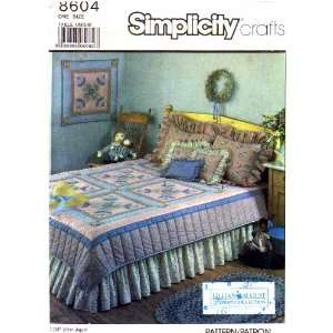  Simplicity 8604 Sewing Pattern Quilt Dust Ruffle Pillow 