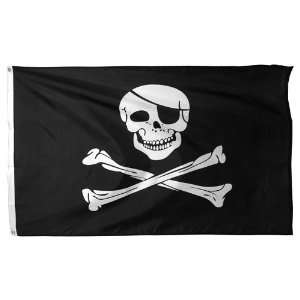  3ft x 5ft Pirate Flag   Printed Polyester Patio, Lawn 